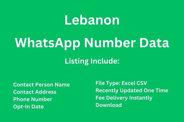 黎巴嫩 Whatsapp 号码数据库